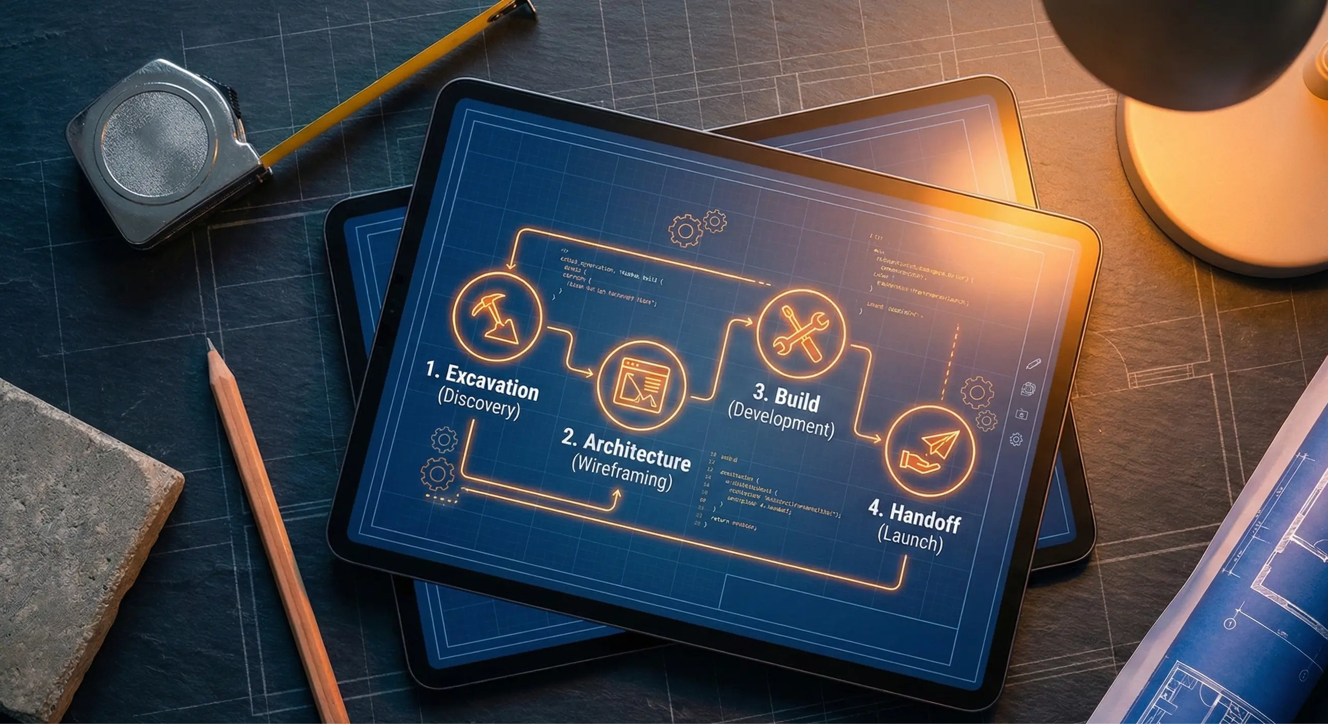 Digital Blueprint of the 4-step build process